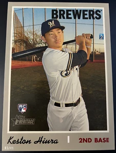 2019 Topps Heritage 5x7 #512 Keston Hiura 1/49 - Picture 1 of 2