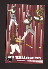 West Texas A&M Buffaloes--2006 Baseball & Softball Pocket Schedule--Wendy's