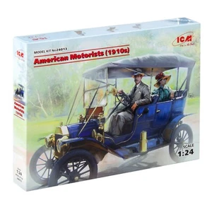 American Motorists 1910s 2 Figures Plastic Model Kit Scale Model -1/24 ICM 24013 - Picture 1 of 8
