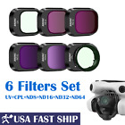 6 Filters Gimbal Camera Lens Filter UV CPL ND8/16/32/64 For DJI Mini 4 Pro Drone
