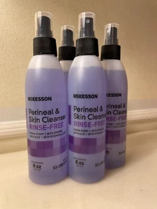 New McKesson Perineal & Skin Cleanser Rinse Free 4 Bottles X 8 Oz - Picture 1 of 3