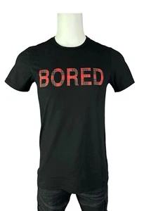 Lip Service Bored Tartan print Slim Fit Goth Gothic Punk T Shirt Tee - Picture 1 of 5