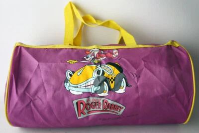 RARO BOLSO DE GIMNASIO VINTAGE 1987 WHO ENMARCADO ROGER RABBIT BENNY 15" ¡NUEVO! Foto 1 de 4