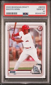 PSA 10 MASYN WINN 1st 2020 Bowman Draft Paper Cardinals Rookie Card RC GEM MINT - Picture 1 of 2