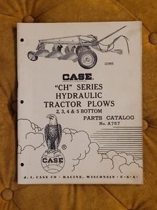 Original CASE Parts Catalog A757 CH Series Hydraulic Tractor Plows 2, 3, 4, & 5 - Picture 1 of 6