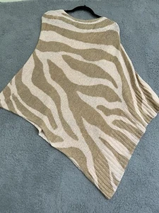 Chicos Neu mit Etikett Zebra Pastell Strick Poncho Pullover-Größe Small und Medium S/M - Bild 1 von 5