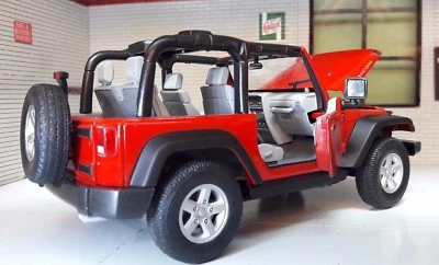 Jeep Rubicon Wrangler 2007 Open Soft Top Back 1:24 Scale Model Detailed Diecast - Image 1 of 4