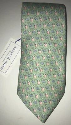 Corbata de seda VINEYARD VINES bebidas y paraguas VERDE CLARO NUEVA CON ETIQUETAS corbata para hombre ($85) Foto 1 de 4