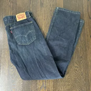Levi's 514 schmale gerade blaue Herrenjeans 36x32 dunkel gewaschen Denim Stretch - Bild 1 von 11
