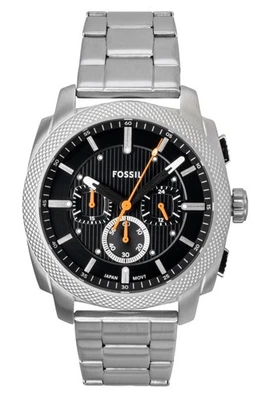 Fossil Machine Analog Stainless Steel Black Dial Quartz FS6095 Men's Watch - image 1 of 4