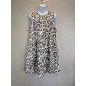 Abito floreale Faherty Isha XL senza maniche misto lino canapa minimalista capsula - Foto 1 di 9