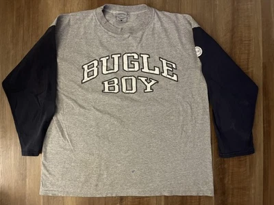 Camisa Bugle Boy De Colección Para Hombre Grande Gris Azul Marino Manga Larga Hecha en EE. UU. 90s Foto 1 de 4