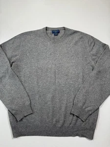 Joseph & Lyman Sweater Mens Large Charcoal Gray 100% Cashmere Crewneck Pullover - Picture 1 of 8