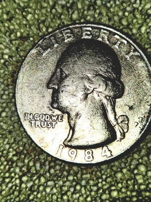 1984-P Quarter Multi Die Errors US Mint filled Error missing rim  - Image 1 of 4