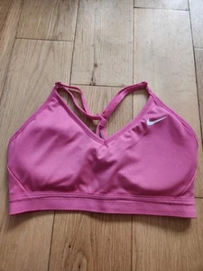 Nike Women's Dri-Fit Adjustable Straps Padded V-Neck Sport Bra Size M - Picture 1 of 17