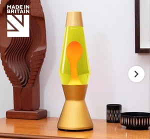 MATHMOS GOLD ASTRO FIRST EDITION #244 LAVA LAMP 2025 (YELLOW/ORANGE LAVA) - Picture 1 of 6