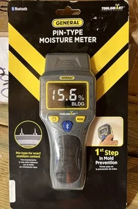 General Tools Moisture Meter Pin-Type Digital Display Bluetooth Mold Prevent NEW - Picture 1 of 3