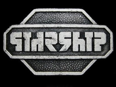 LK09120 MUY COOL VINTAGE 1977 ***NAVE ESTELAR*** BANDA DE ROCK MÚSICA HEBILLA DE CINTURÓN Foto 1 de 2