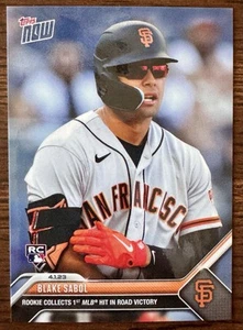 2023 Topps Now Blake Sabol San Francisco Giants #21 Rookie Card 1st MLB hit - Picture 1 of 2