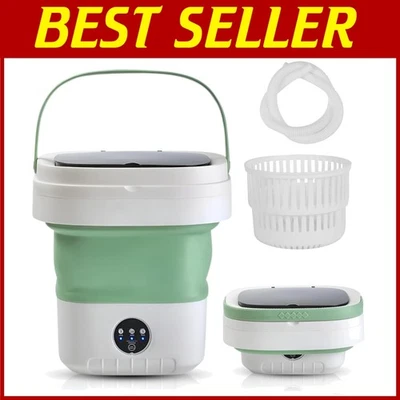 Folding 12L Portable Washer for Travel & Apartment Living - Quiet + Smart Modes - Image 1 of 4