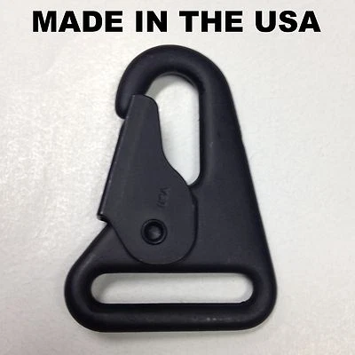 USA MADE HK H&K 1" Style Sling Clip Snap Hook Spring Gate Quick Release BLK