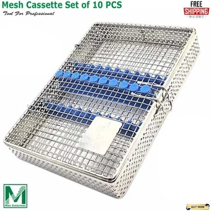 DENTAL AUTOCLAVE STERILIZATION CASSETTE RACK BOX TRAY FOR 10 INSTRUMENTS - Picture 1 of 6