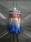 Glass Table Oil Torch Citronella Torch Mason Jar Red White and Blue
