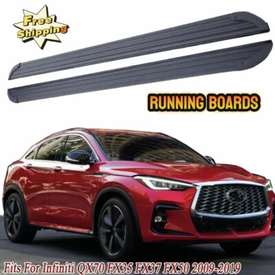 2PC Side Steps Running Boards Fits For Infiniti QX70 FX35 FX37 FX50 2009-2019 — 第 1/4 张图片