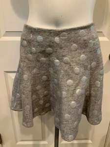 Elizabeth and James Gray & Silver Polka Dot Mini Skirt, Size 2 (US) - Picture 1 of 7