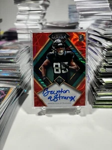 Brenton Strange Rookie 2023 Wild Card Auto Mania SP Red Lava Diamond 6/6 Jaguars - Picture 1 of 2