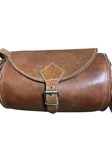 Leather Barrel Bag Purse “Made In Greece”