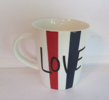 ED Ellen Degeneres LOVE Coffee Mug Cup Royal Doulton London red white blue