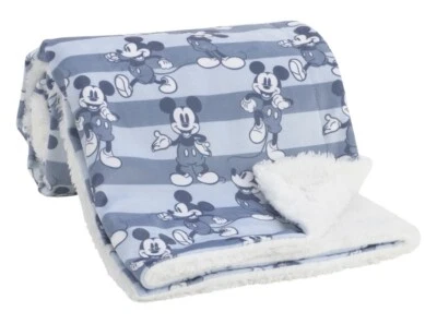 NUEVO CON ETIQUETAS-Manta de bebé con estampado de Mickey Mouse de felpa súper suave con espalda de sherpa Disney Baby  Foto 1 de 4