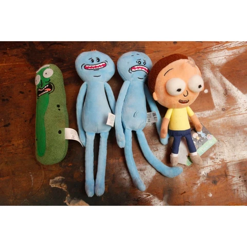 Rick and Morty 4 Plush Lot Meeseeks Pickle Rick 6" to 9" Plushie Cover