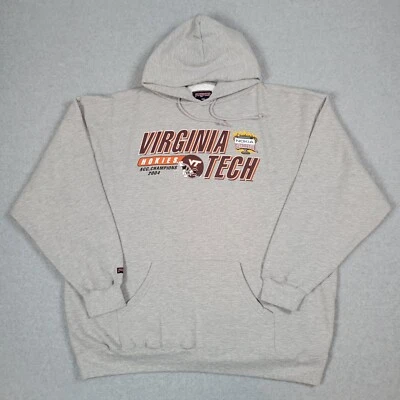 Virginia Tech Hokies Hoodie Mens 2XL Gray Jansport 2004 ACC Champions Nokia Bowl - Image 1 of 4