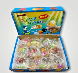 12 Pieces Clear Sea Star Sticky Bombs Squish Splat Ball Smash It Squishy Toy - Picture 1 of 7