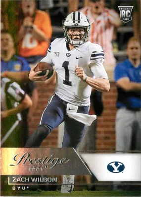 Zach Wilson RC 2021 Chronicles Draft Picks Prestige Rookie Card #82 BYU Cougars - Image 1 of 2