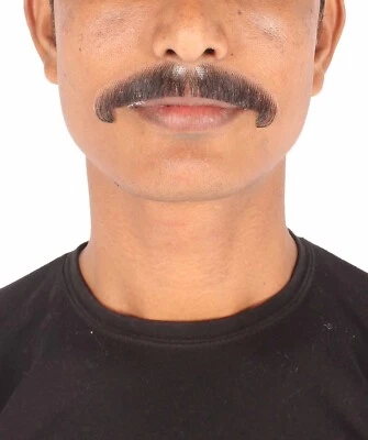 HPO Natural Looking Fake Moustache Realistic Costume Facial Hair Accessory