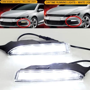 Daytime Running Lights LED DRL Fog Lamp Replacement For VW Scirocco R 2010-2014 - Picture 1 of 11