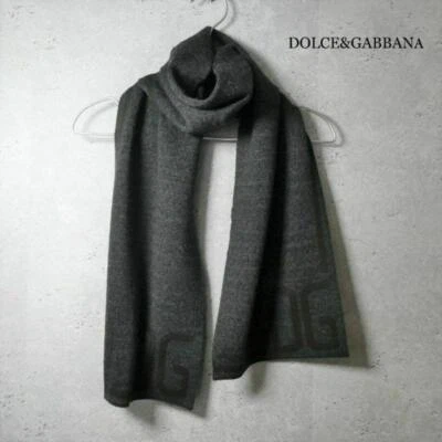 Dolce&Gabbana Hombres Logo Extremo Patrón Completo Silenciador Estola Lujo Elegante LTD Foto 1 de 4