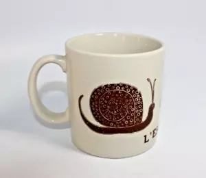 Vintage 1979 Taylor & Ng Mug L'escargot Brown Snail Ceramic Coffee Cup Mug Japan - Picture 1 of 10