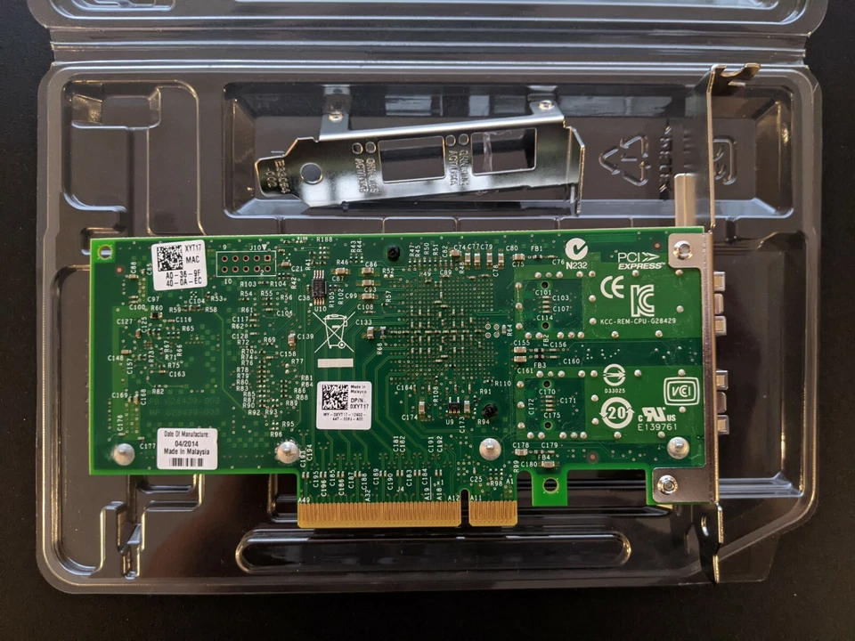 Dell INTEL X520-DA2 Server Adapter 10 Gbps Dual Port E10G42BTDA both brackets - Image 1 of 2