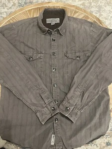 Original JACHS MFG CO Stripe Army Green Vintage Line Long Sleeve Shirt Boys XXL - Picture 1 of 3