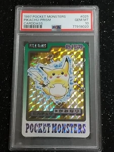 PSA 10 GEM 1997 POKEMON CARDDASS PIKACHU PRISM JAPANESE BANDAI # 025 - Picture 1 of 2
