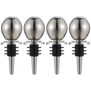 Set 4 PEZZI Tappi per Vino in Acciaio Inox Tappi per Bottiglie di Vino - Foto 1 di 16
