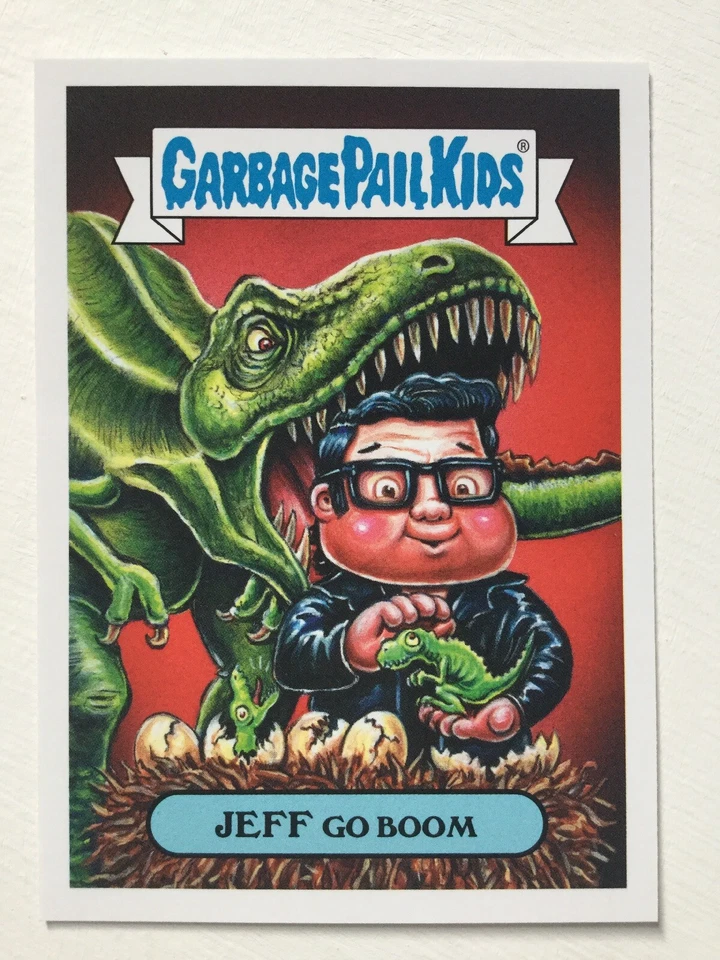 Garbage Pail Kids We Hate The ‘90s Film Sticker 7b Jeff Go Boom Jurassic Park - Image 1 of 2