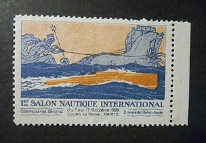Francia France Erinofili Ottobre1926 " 1° Salone Nautico " 1 Vignette MNH** - Picture 1 of 1