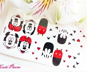 Nail Art Self Adhesive Full Nail Polish Wrap Sticker Mouse Minnie Mickey Y351 - Picture 1 of 3