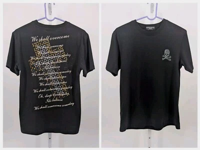 Camisa Mastermind Japón We Shall Overcome Negra Tachonada Calavera Cruz XS 36" Foto 1 de 4