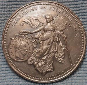 Germany Medal 1881 Frankfurt am General German Patent & Design Exhibition 50MM - Picture 1 of 6